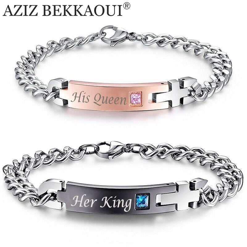 BRACELETS 2 PIECES FOR MEN AND FOR WOMEN “HER KING HIS QUEEN”
