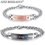 BRACELETS 2 PIECES FOR MEN AND FOR WOMEN “HER KING HIS QUEEN”