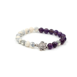 Purple amethyst and white marble– save the sea turtles