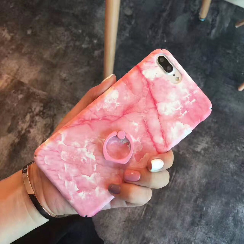 Glossy Marble Ring Phone Case
